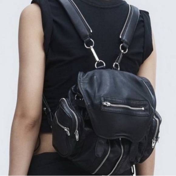 Alexander Wang Handbags - Alexander Wang Nylon Leather Backpack – Black – Authentic